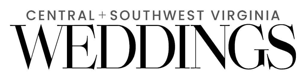 Central + Southwest Virginia Weddings logo with large black serif "WEDDINGS" beneath gray spaced capitals.